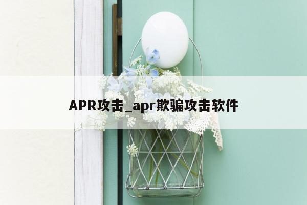 APR攻击_apr欺骗攻击软件