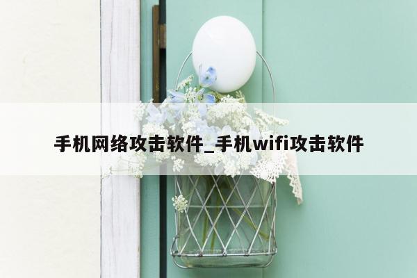 手机网络攻击软件_手机wifi攻击软件