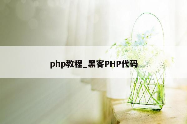 php教程_黑客PHP代码