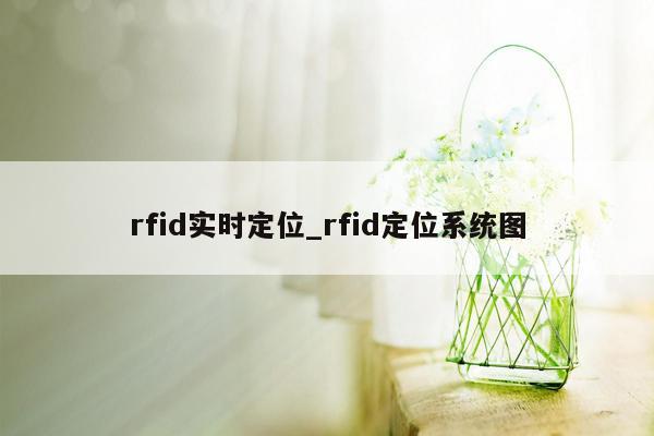 rfid实时定位_rfid定位系统图