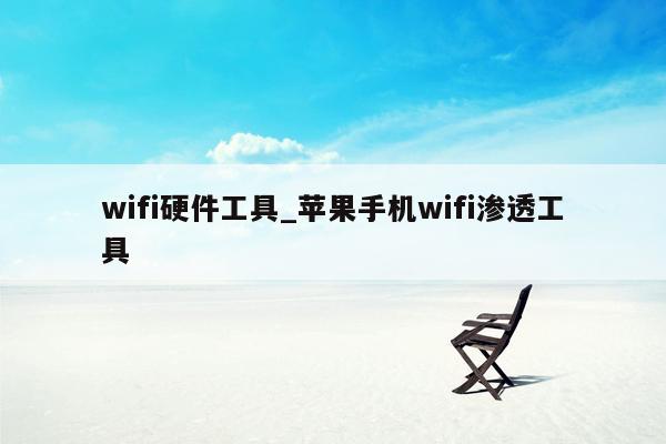 wifi硬件工具_苹果手机wifi渗透工具