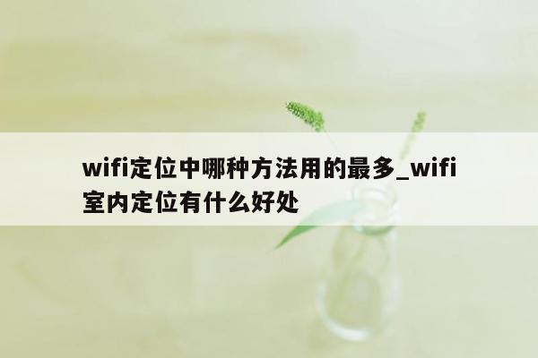 wifi定位中哪种方法用的最多_wifi室内定位有什么好处