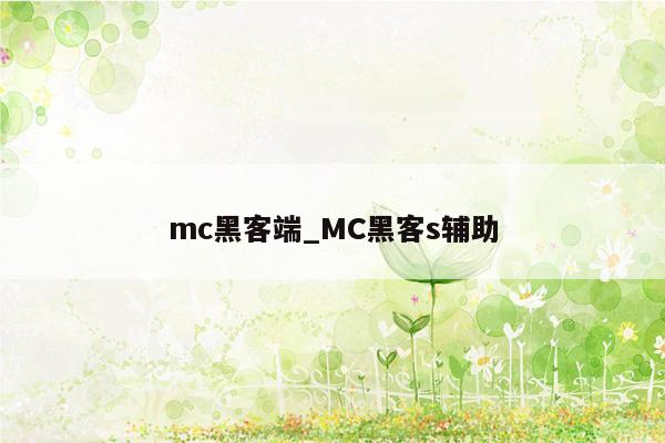 mc黑客端_MC黑客s辅助