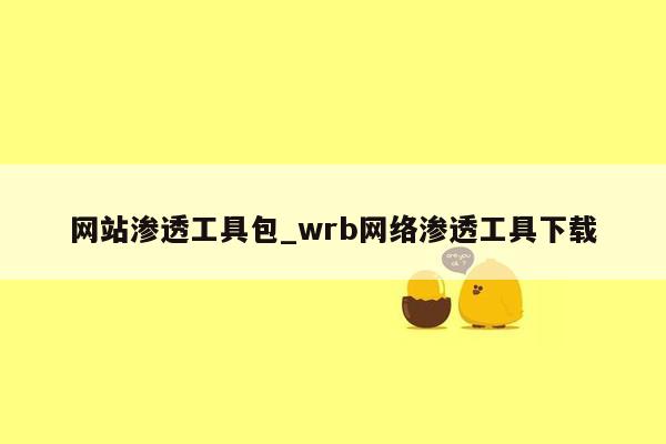 网站渗透工具包_wrb网络渗透工具下载