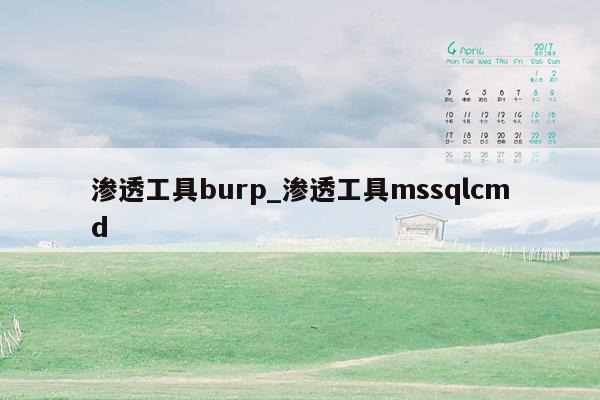 渗透工具burp_渗透工具mssqlcmd