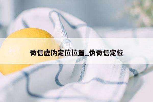 微信虚伪定位位置_伪微信定位