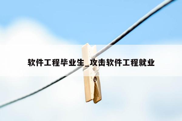 软件工程毕业生_攻击软件工程就业