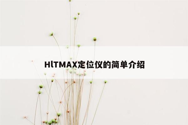 HlTMAX定位仪的简单介绍