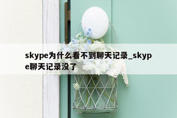 skype为什么看不到聊天记录_skype聊天记录没了