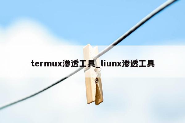 termux渗透工具_liunx渗透工具