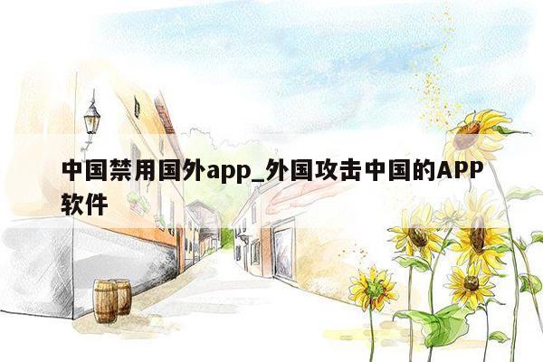 中国禁用国外app_外国攻击中国的APP软件