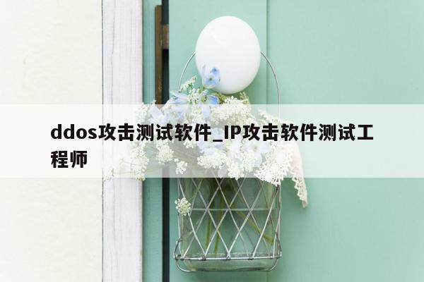 ddos攻击测试软件_IP攻击软件测试工程师