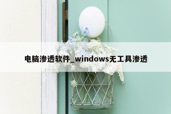 电脑渗透软件_windows无工具渗透