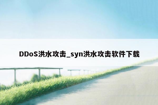 DDoS洪水攻击_syn洪水攻击软件下载