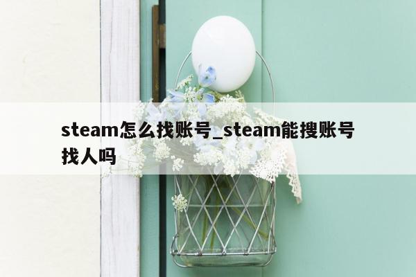 steam怎么找账号_steam能搜账号找人吗