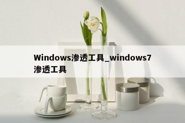 Windows渗透工具_windows7渗透工具