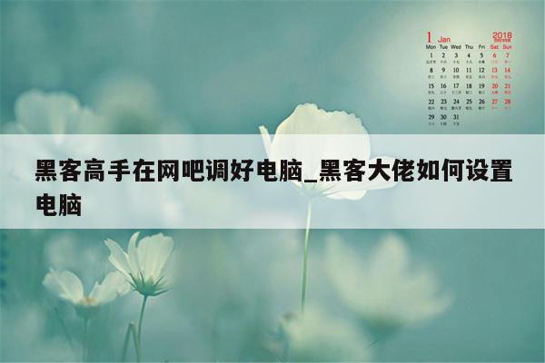 黑客高手在网吧调好电脑_黑客大佬如何设置电脑