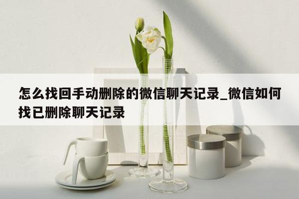 怎么找回手动删除的微信聊天记录_微信如何找已删除聊天记录