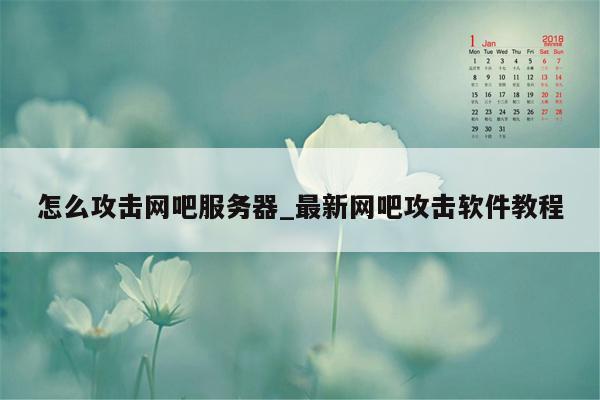 怎么攻击网吧服务器_最新网吧攻击软件教程