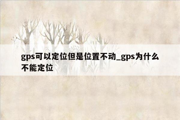 gps可以定位但是位置不动_gps为什么不能定位