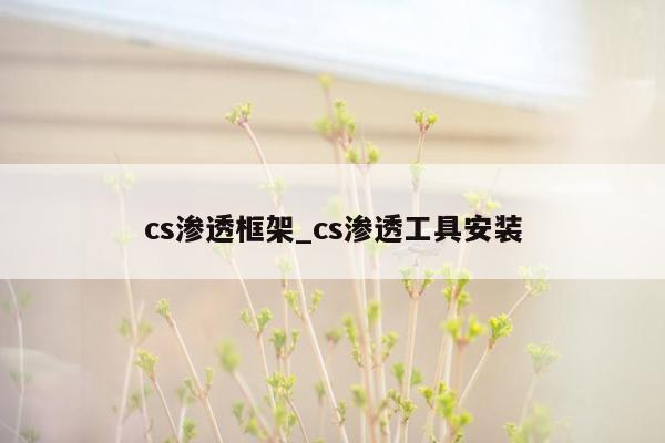 cs渗透框架_cs渗透工具安装