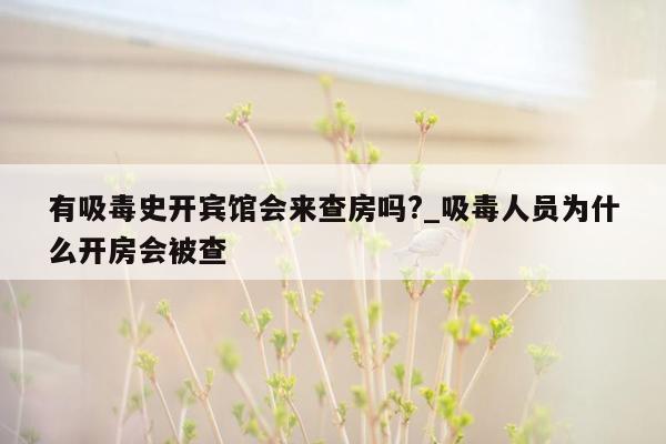 有吸毒史开宾馆会来查房吗?_吸毒人员为什么开房会被查