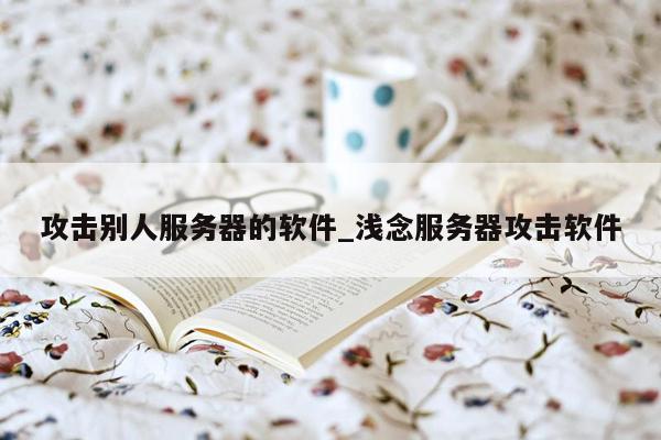 攻击别人服务器的软件_浅念服务器攻击软件