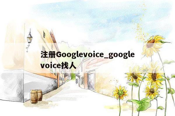 注册Googlevoice_googlevoice找人