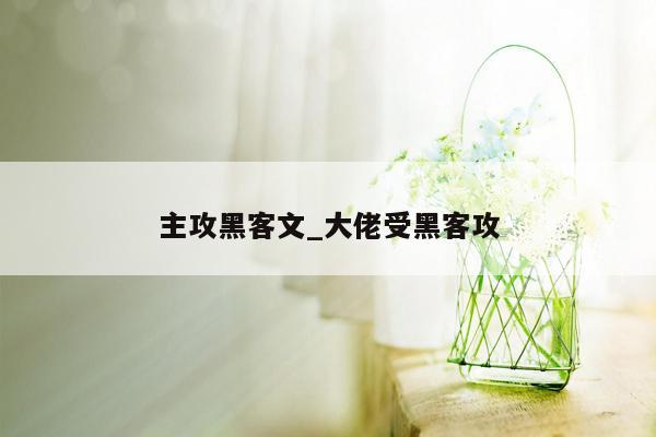 主攻黑客文_大佬受黑客攻