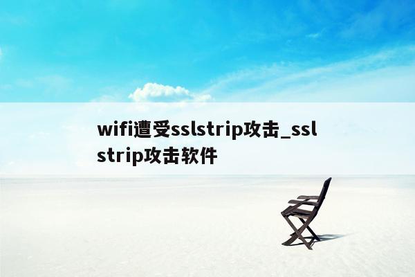 wifi遭受sslstrip攻击_sslstrip攻击软件