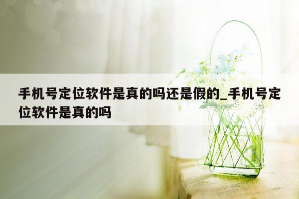 手机号定位软件是真的吗还是假的_手机号定位软件是真的吗