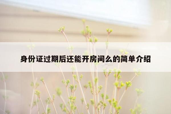 身份证过期后还能开房间么的简单介绍