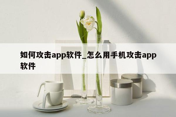 如何攻击app软件_怎么用手机攻击app软件