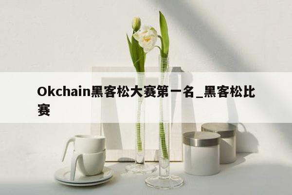 Okchain黑客松大赛第一名_黑客松比赛