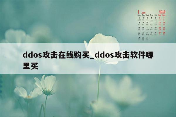 ddos攻击在线购买_ddos攻击软件哪里买