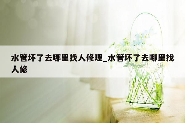 水管坏了去哪里找人修理_水管坏了去哪里找人修