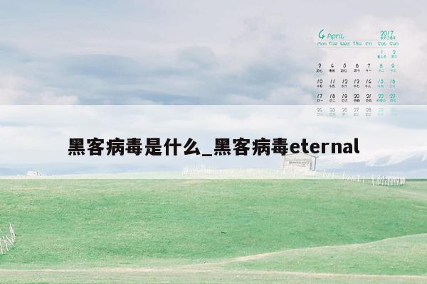 黑客病毒是什么_黑客病毒eternal