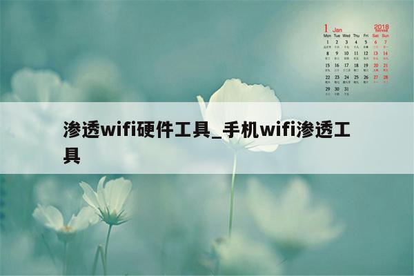 渗透wifi硬件工具_手机wifi渗透工具