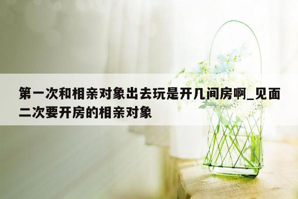 第一次和相亲对象出去玩是开几间房啊_见面二次要开房的相亲对象