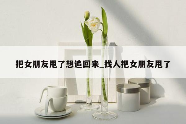 把女朋友甩了想追回来_找人把女朋友甩了