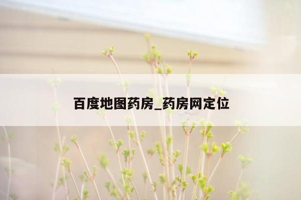 百度地图药房_药房网定位