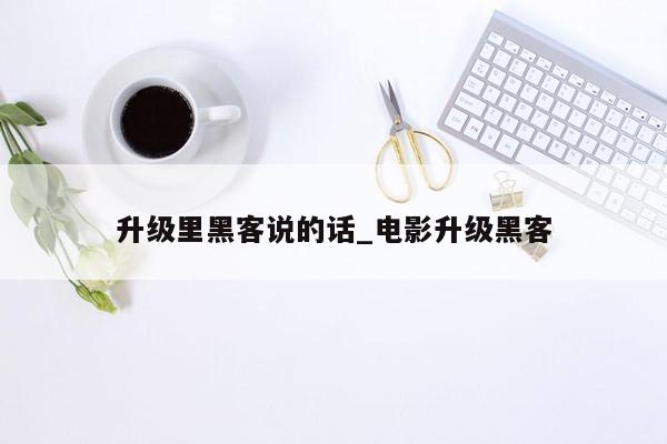 升级里黑客说的话_电影升级黑客