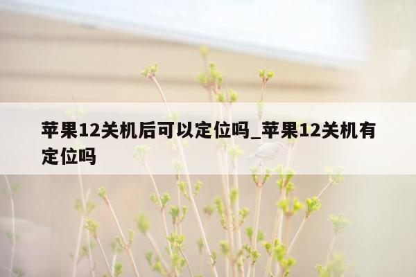 苹果12关机后可以定位吗_苹果12关机有定位吗