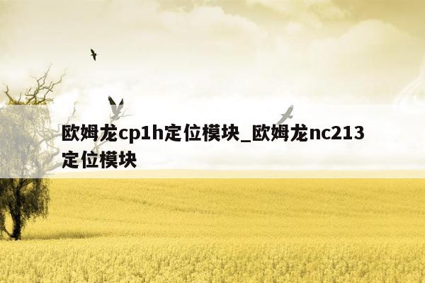 欧姆龙cp1h定位模块_欧姆龙nc213定位模块