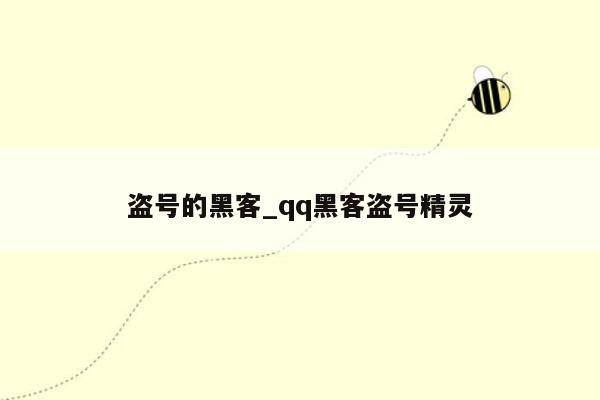 盗号的黑客_qq黑客盗号精灵