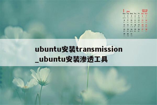 ubuntu安装transmission_ubuntu安装渗透工具