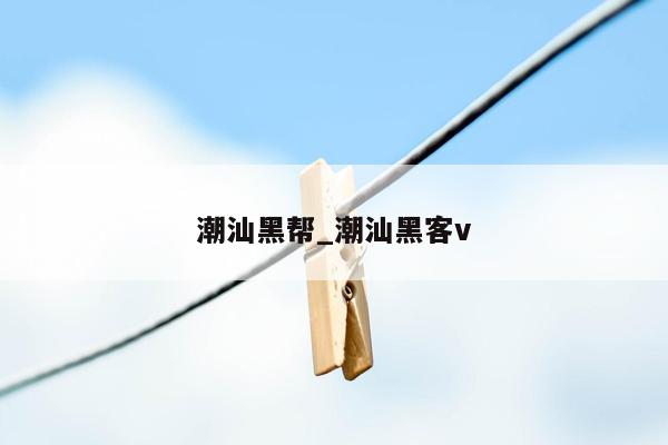 潮汕黑帮_潮汕黑客v