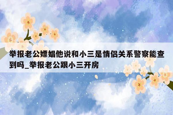 举报老公嫖娼他说和小三是情侣关系警察能查到吗_举报老公跟小三开房