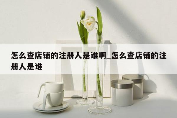 怎么查店铺的注册人是谁啊_怎么查店铺的注册人是谁