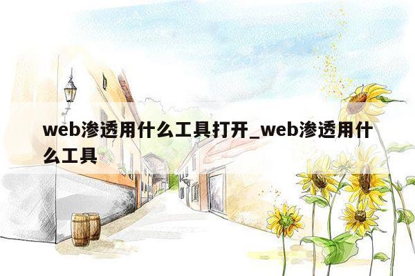 web渗透用什么工具打开_web渗透用什么工具